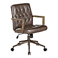 Office Star Waltham Faux Leather High-Back Executive Office Chair, Chocolate 1 thumbnail image