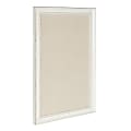 Kate and Laurel Macon Non-Magnetic Framed Linen Fabric Pinboard, 18” x 27”, Beige, White Plastic Frame 1 thumbnail image