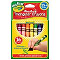My First Crayola® Washable Triangular Crayons, Assorted Colors, Container Of 16