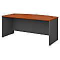 Bush Business Furniture Components Bow Front Desk, 72"W x 36"D, Auburn Maple/Graphite Gray, Premium Installation