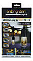 Enbrighten Vintage LED Café Lights, 12', Indoor/Outdoor, Black Cord/White Lights 1 thumbnail image