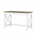 Bush Furniture Key West 48"W Writing Desk, Shiplap Gray/Pure White, Standard Delivery 1 thumbnail image