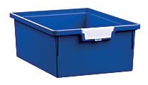 Storsystem Standard Width Double-Depth Tote Tray, 21.2 Qt, 16 3/4" x 12 1/3" x 6", Primary Blue