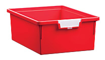 Storsystem Standard Width Double-Depth Tote Tray, 21.2 Qt, 16 3/4" x 12 1/3" x 6", Primary Red