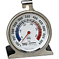 TruTemp Oven Dial Thermometer - Hanging Hole, Built-in Stand - Red