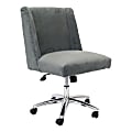 Boss Office Products Decorative Fabric Mid-Back Task Chair, Charcoal Gray/Chrome 1 thumbnail image