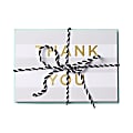 Sincerely A Collection by C.R. Gibson® Baker's Twine Note Cards With Envelopes, 6" x 4 1/4", Gray Stripe, Blank Inside, Bag Of 8