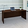 Bush Business Furniture Series C Components 72"W Bow-Front Computer Desk, Mocha Cherry, Standard Delivery 1 thumbnail image