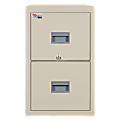 FireKing® Patriot 25"D Vertical 2-Drawer Fireproof File Cabinet, Metal, Parchment, Dock To Dock Delivery 1 thumbnail image