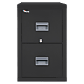 FireKing® Patriot 31-5/8"D Vertical 2-Drawer Letter-Size File Cabinet, Metal, Black, Dock To Dock Delivery