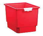 Storsystem Standard Width Quad-Depth Tote Tray, 42.4 Qt, 16 3/4" x 12 1/3" x 12", Primary Red 1 thumbnail image