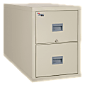 FireKing® Patriot 31-5/8"D Vertical 2-Drawer Legal-Size File Cabinet, Metal, Parchment, Dock To Dock Delivery