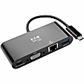 Tripp Lite USB C to VGA Multiport Adapter Dock USB Type C to VGA Black, Thunderbolt 3 Compatible, USB Type C, USB-C, USB Type-C - for Notebook/Tablet PC/Desktop PC/Smartphone