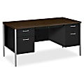 HON Vicinity 34962 Pedestal Desk - Rectangle Top - 5 Drawers - 2 Pedestals - 60" Table Top Width x 30" Table Top Depth - 29.50" Height - Assembly Required
