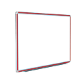 Ghent DecoAurora Magnetic Dry-Erase Whiteboard, Porcelain, 48” x 96”, White, Red Aluminum Frame