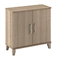 Bush Furniture Somerset Small Storage Cabinet With Doors And Shelves, Ash Gray, Standard Delivery