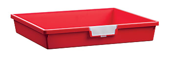Storsystem Extra Wide Single Depth Tote Tray, 16.1 Qt, 16 3/4" x 18 1/2" x 3", Primary Red