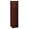 Bush Business Furniture Components 5 Shelf Bookcase, 18"W, Mahogany, Standard Delivery