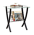 Monarch Specialties Shelby Accent Table, 24-1/2"H x 24"W x 16-1/4"D, Cappuccino