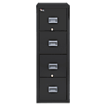 FireKing® Patriot 31-5/8"D Vertical 4-Drawer Letter-Size File Cabinet, Black, Dock-to-Dock Delivery 1 thumbnail image