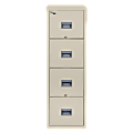 FireKing® Patriot 31-5/8"D Vertical 4-Drawer Letter-Size File Cabinet, Parchment, Dock To Dock Delivery 1 thumbnail image