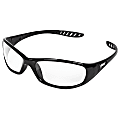 Kleenguard V40 Hellraiser Safety Eyewear - Ultraviolet Protection - Clear Lens - Black Frame - Flex-Point Temple, Wraparound Lens, Scratch Resistant, Lightweight, Flexible - 1 Each
