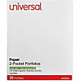 Universal Letter Recycled Portfolio - 8 1/2" x 11" - 2 Left, Front, Back Pocket(s) - Paper - Light Blue - 100% Recycled - 25 / Box 1 thumbnail image