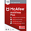 McAfee® AntiVirus Plus, For 10 Devices, Antivirus Security Software, 1-Year Subscription, Download