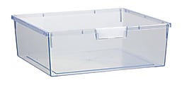 Storsystem Extra Wide Double Depth Tote Tray, Rectangle, 32.2 Qt, 16 3/4" x 18 1/2" x 6", Clear