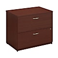 Bush Business Furniture Components 36"W Lateral 2-Drawer File Cabinet, Mahogany/Mahogany, Standard Delivery