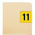 Smead® Permanent Color-Coding Yearly Label Roll, ETYJ-11, 2011, 1 1/2" x 3/4", Yellow, Roll Of 500