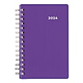 Brownline DuraFlex 12 Months Daily/Monthly Appointment Planner, 8" x 5", 50% Recycled, Purple, January to December, 2024, CB634V.PUR 1 thumbnail image