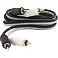 db Link 3' Strandworx Series RCA - 3 ft RCA Audio Cable for Audio Device - First End: 2 x RCA Male Audio - Second End: 2 x RCA Male Audio - Gold Plated Connector - Translucent Black, Translucent White 1 thumbnail image