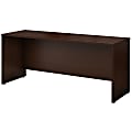 Bush Business Furniture Components Credenza Desk 72"W x 24"D, Mocha Cherry, Premium Installation