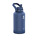 Takeya Actives Insulated Reusable Stainless Steel Water Bottle With Straw Lid, 64 Oz, Midnight Blue 1 thumbnail image