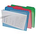 Find It® All-Tab Clearview Interior Folders, Letter Size, Assorted Colors, Pack Of 8 1 thumbnail image