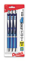 Pentel® EnerGel® Deluxe RTX Retractable Pens, Needle Point, 0.5 mm, Assorted Barrels, Blue Ink, Pack Of 3