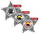 Custom 1, 2 Or 3 Color Printed Labels/Stickers, Sheriff Star Shape, 2-3/4" x 2-3/4", Box Of 250 1 thumbnail image