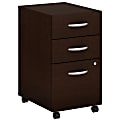 Bush Business Furniture Components 20-1/6"D Vertical 3-Drawer Mobile File Cabinet, Mocha Cherry, Premium Installation