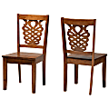 Baxton Studio Gervais Dining Chairs, Walnut Brown, Set Of 2 Dining Chairs 1 thumbnail image