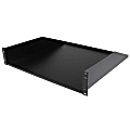 StarTech.com 2U Rack Mount Cantilever Shelf - Heavy Duty Fixed Server Rack Cabinet Shelf - 125lbs / 56kg - For Server - 2U Rack Height x 19" Rack Width x 18" Rack Depth - Rack-mountable - Black - SPCC - 125 lb Static/Stationary Weight Capacity