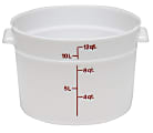 Cambro Poly Round Food Storage Containers, 12 Qt, White, Pack Of 6 Containers 1 thumbnail image