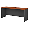Bush Business Furniture Components Credenza Desk 72"W x 24"D, Auburn Maple/Graphite Gray, Standard Delivery