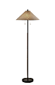 Adesso® Palmer Floor Lamp, 62"H, Light Brown/Black/Walnut