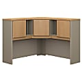 Bush Business Furniture Office Advantage Corner Hutch 48"W, Light Oak/Sage, Premium Installation