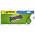 Bounty Select-A-Size 2-Ply Triple-Roll Paper Towels, 5-7/8" x 11", White, 135 Sheets Per Roll, Pack Of 4 Rolls