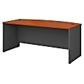 Bush Business Furniture Components Bow Front Desk, 72"W x 36"D, Auburn Maple/Graphite Gray, Standard Delivery