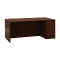 HON® 10500 72" W Right-Pedestal Computer Desk, Mahogany