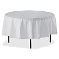 Genuine Joe Plastic Round Tablecovers - 84" Diameter - Plastic - White - 24 / Carton 1 thumbnail image