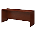 Bush Business Furniture Components Credenza Desk 72"W x 24"D, Mahogany, Premium Installation